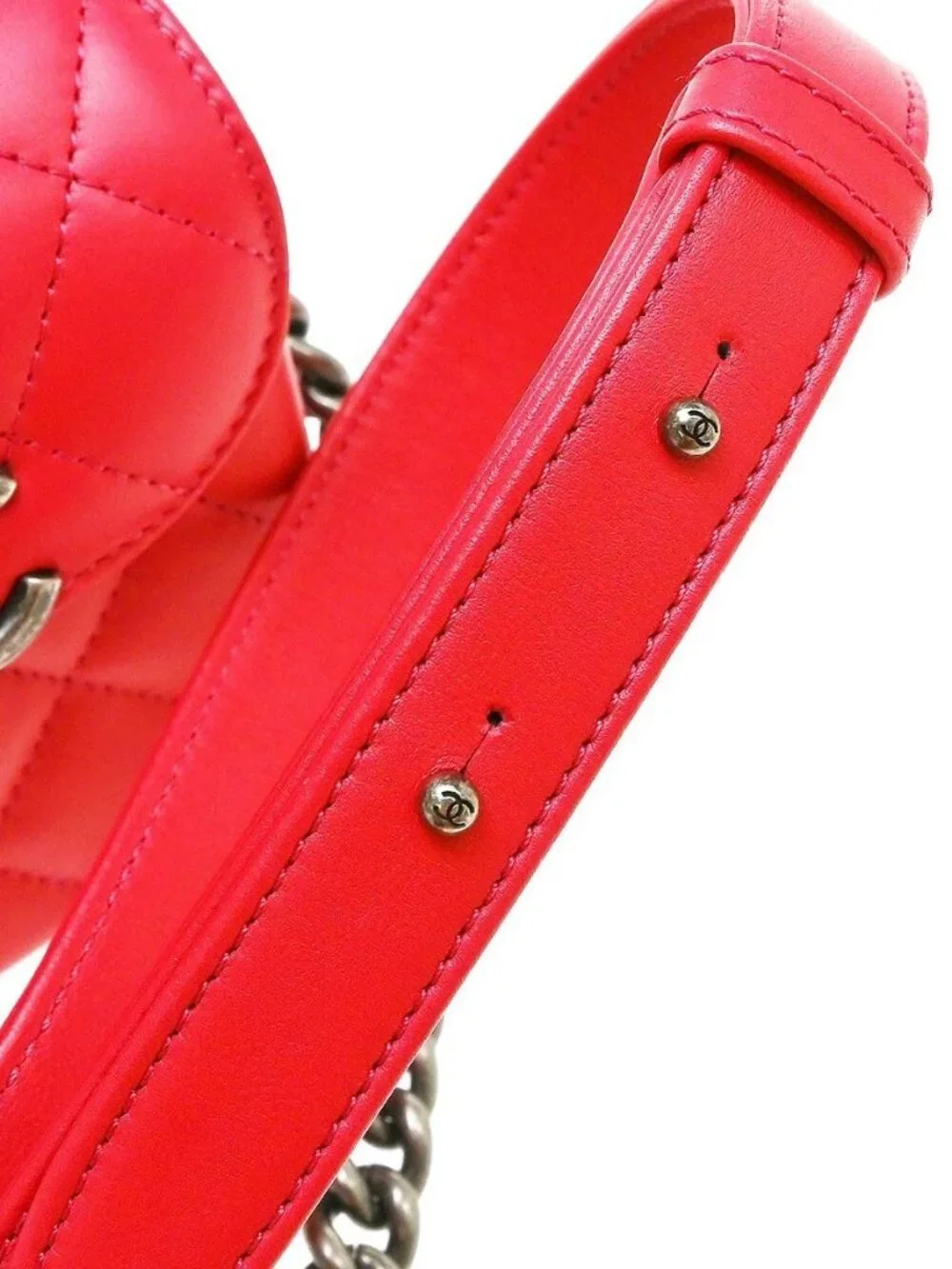 Best07 Chanel Red Lambskin Mini Vanity Shoulder Bag NQ09097